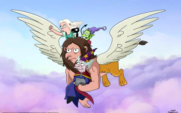 Luci (Disenchantment) Elfo (Disenchantment) Bean (Disenchantment) TV Show Disenchantment HD Desktop Wallpaper | Background Image
