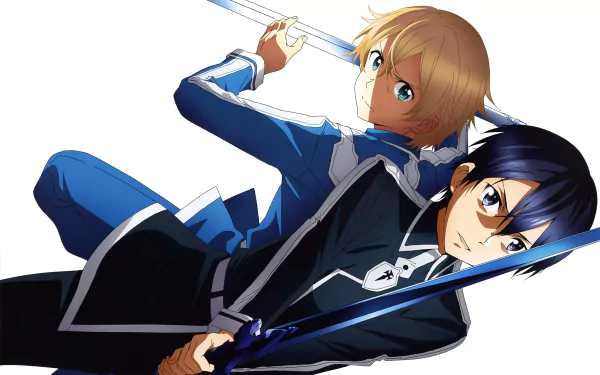 Night Sky Sword (Sword Art Online) Blue Rose Sword (Sword Art Online) Eugeo (Sword Art Online) Kazuto Kirigaya Kirito (Sword Art Online) Anime Sword Art Online: Alicization HD Desktop Wallpaper | Background Image