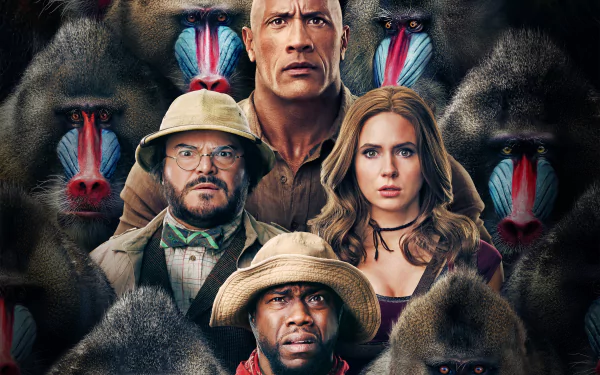Jumanji Kevin Hart Karen Gillan Jack Black Dwayne Johnson movie Jumanji: The Next Level HD Desktop Wallpaper | Background Image