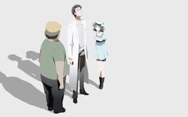 Mayuri Shiina Rintaro Okabe Itaru Hashida Anime Steins;Gate HD Desktop Wallpaper | Background Image