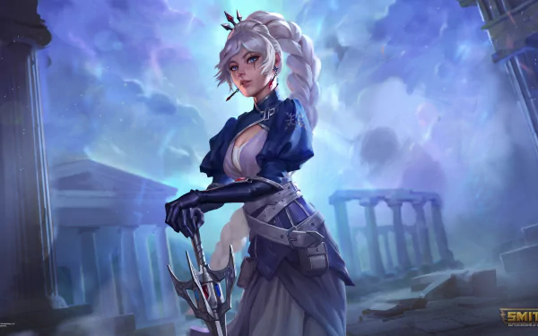 Freya (Smite) Weiss Schnee video game Smite HD Desktop Wallpaper | Background Image