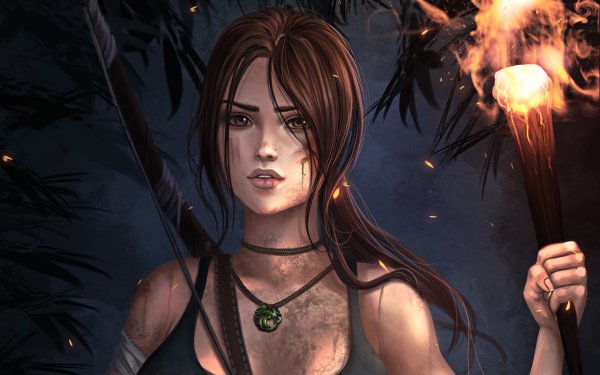 Video Game Tomb Raider Lara Croft Brown Hair Torch HD Wallpaper | Background Image