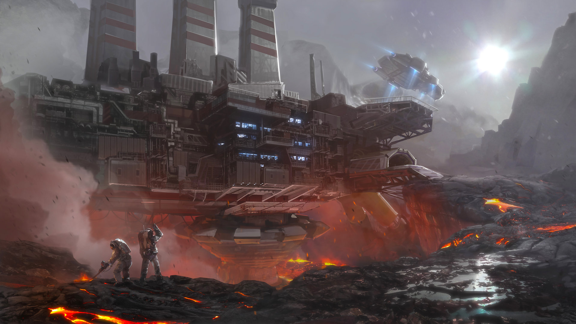 Download Sci Fi Building HD Wallpaper by Garret AJ