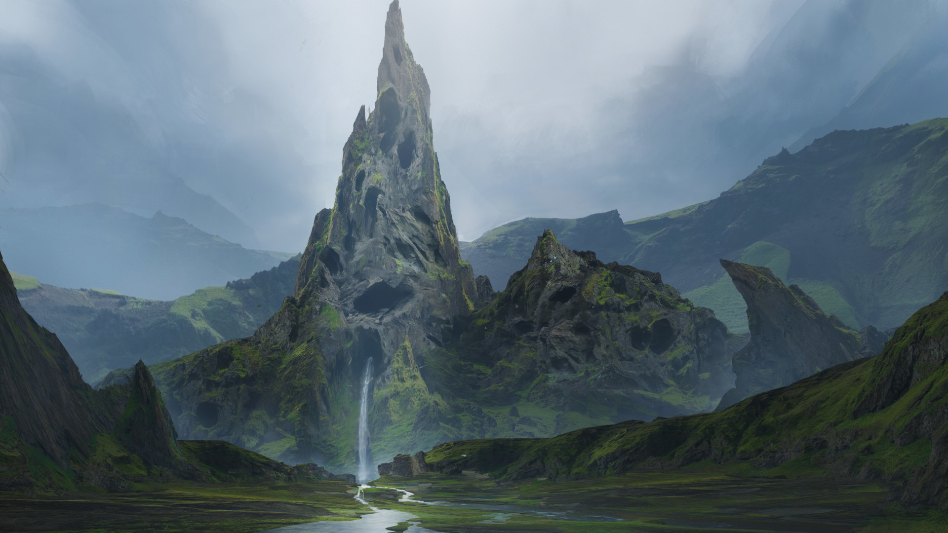 Fantasy Landscape HD Wallpaper by Charlie Herve