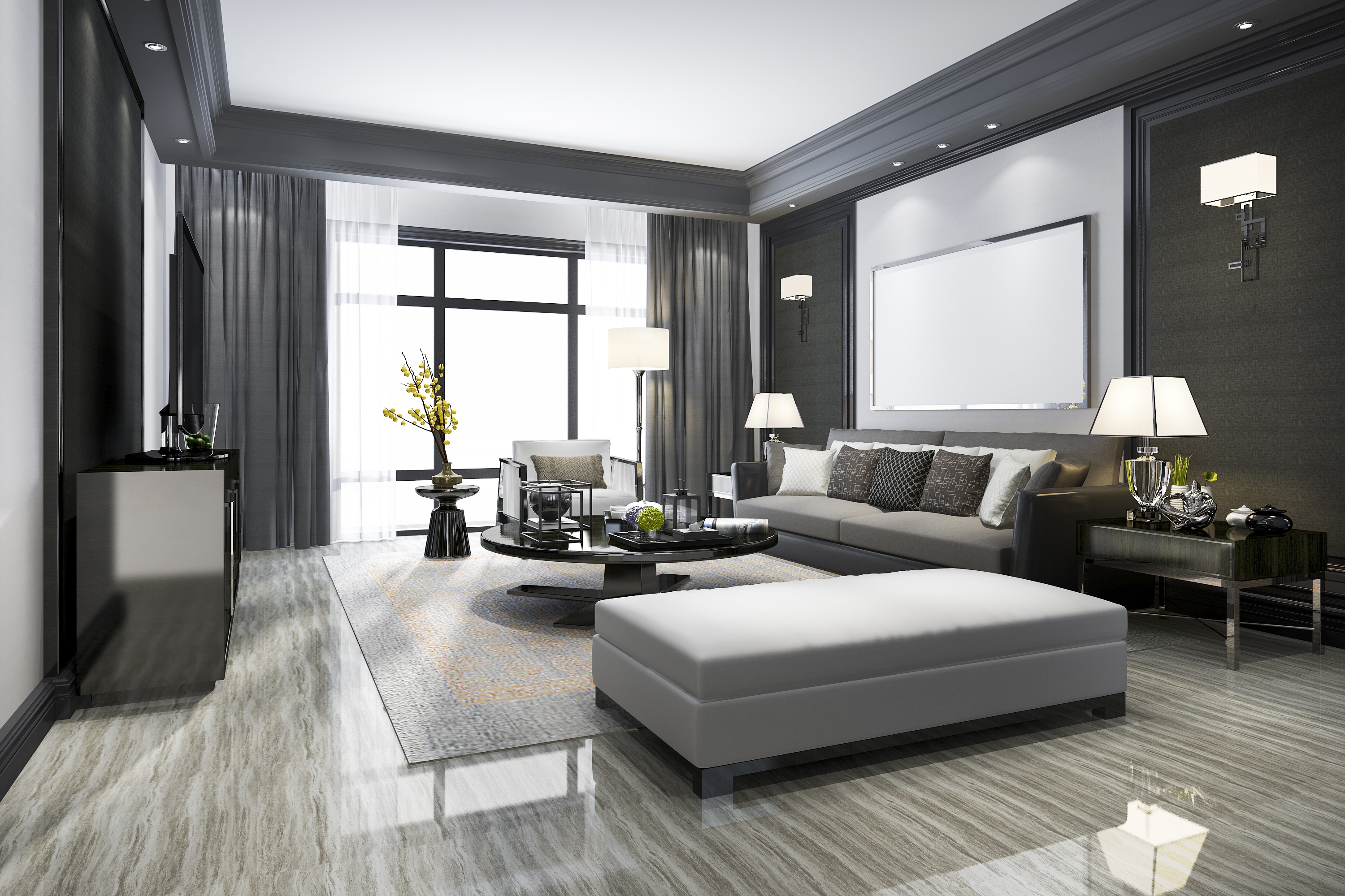 Download Furniture Sofa Living Room Man Made Room HD Wallpaper