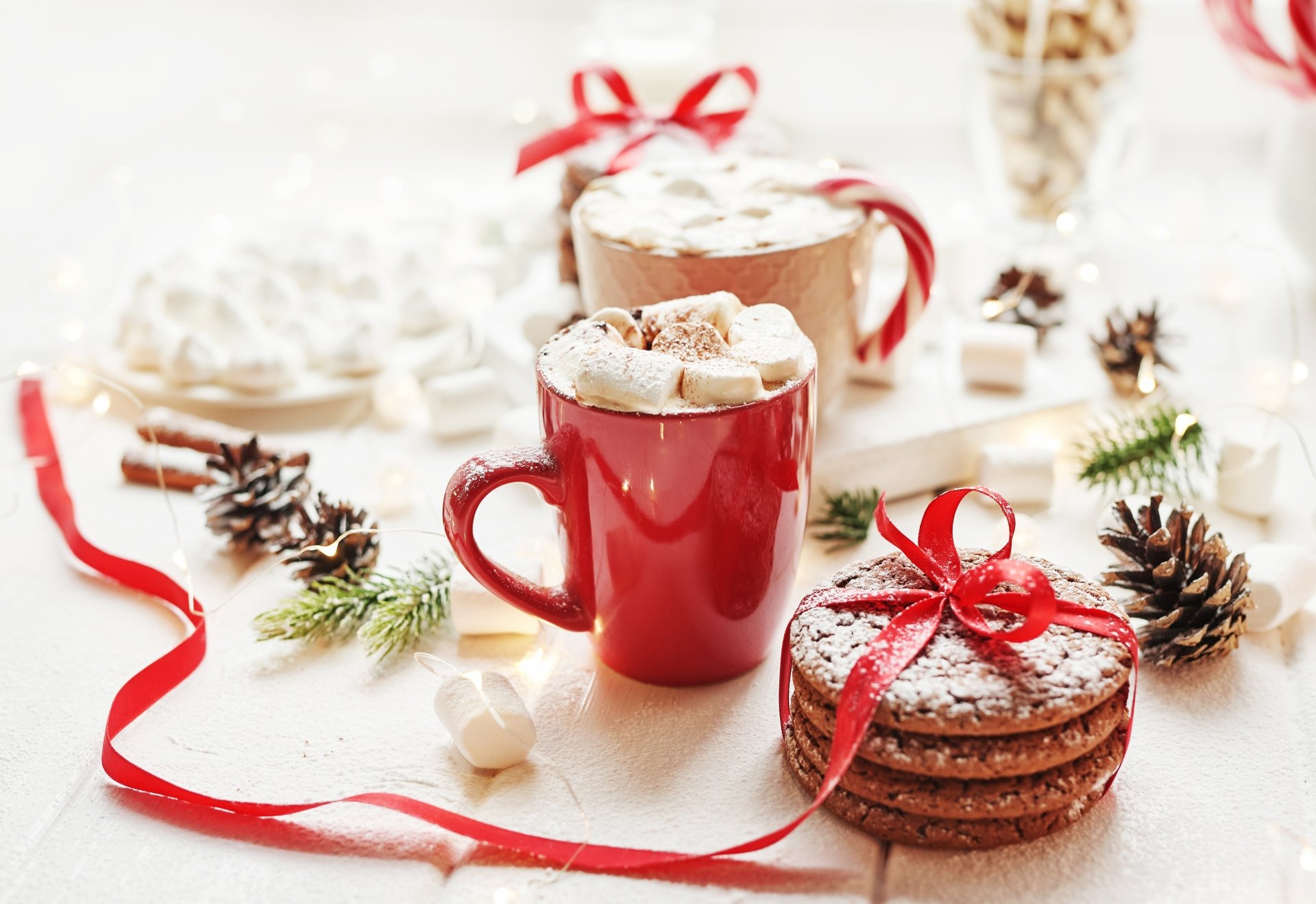 Download Marshmallow Still Life Drink Cup Cookie Food Hot Chocolate 4k