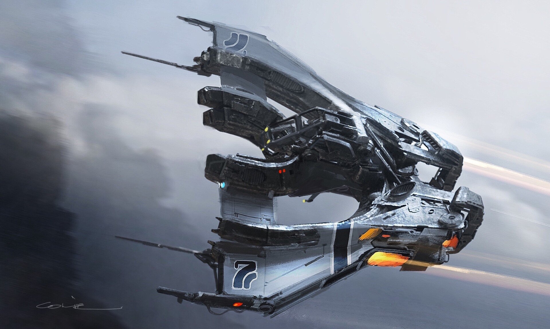 Download Sci Fi Spaceship HD Wallpaper by Colie Wertz | 1920x1151 ...