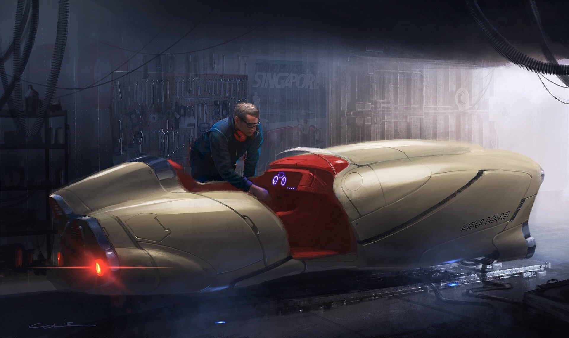 Download Futuristic Sci Fi Vehicle HD Wallpaper by Colie Wertz ...