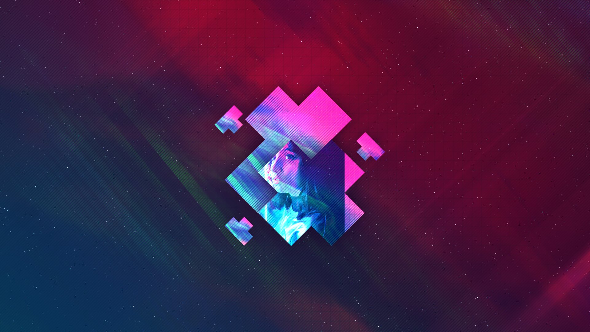 Abstract Outrun Girl by MainBaze