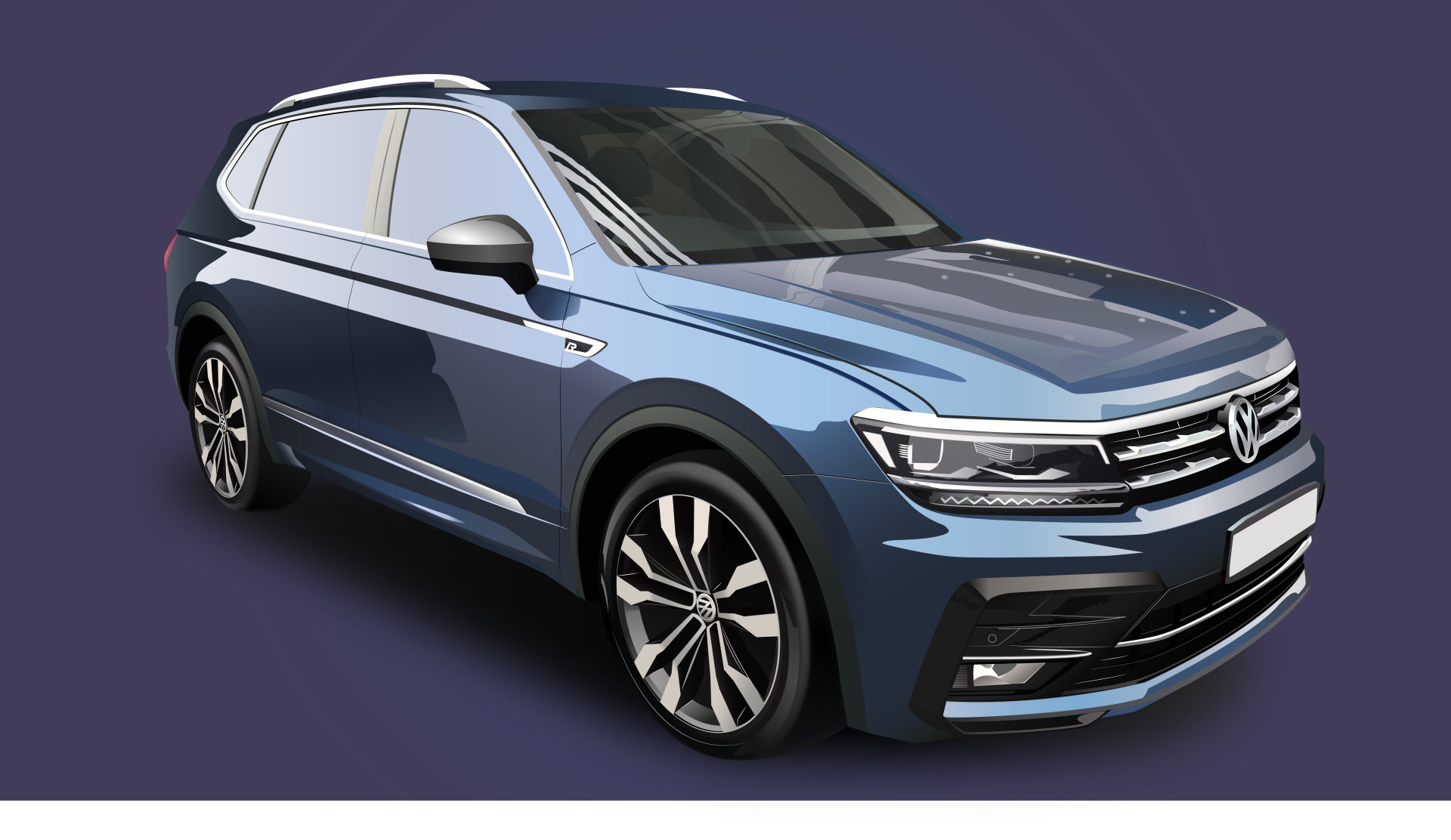 Volkswagen Tiguan Vector Art by suman094