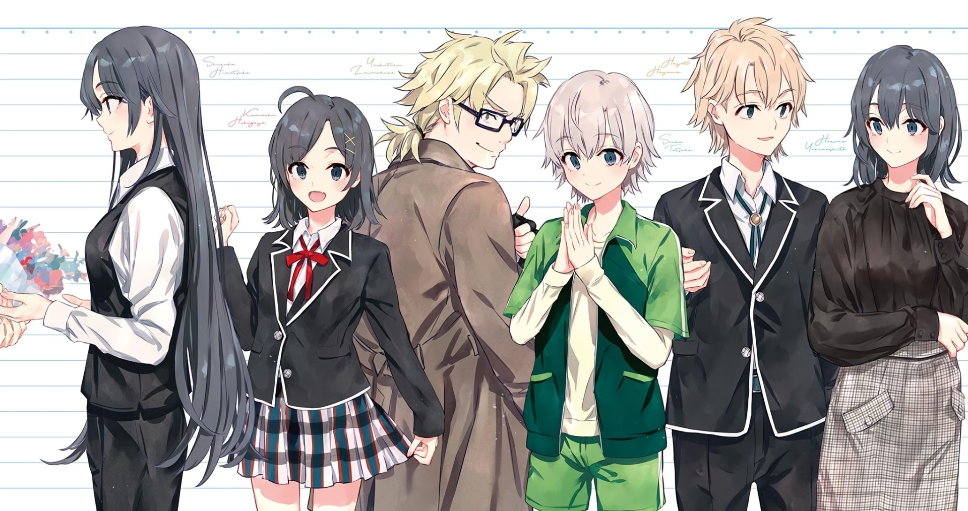 Download Haruno Yukinoshita Hayato Hayama Saika Totsuka Yoshiteru Zaimokuza Komachi Hikigaya Shizuka Hiratsuka Anime My Teen Romantic Comedy SNAFU HD Wallpaper by ponkan8