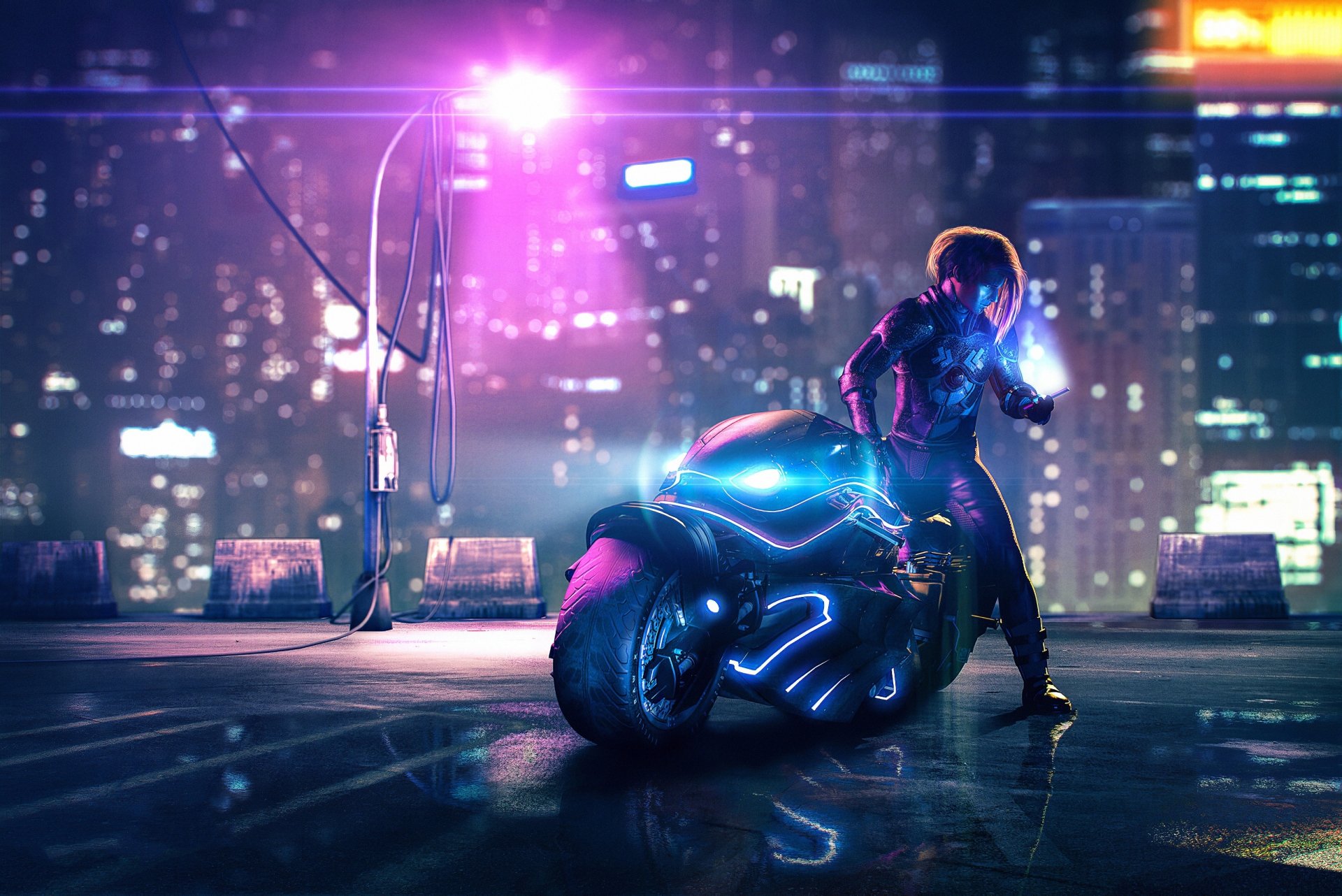 Neon Night Rider Hd By Daniele Gay 7831