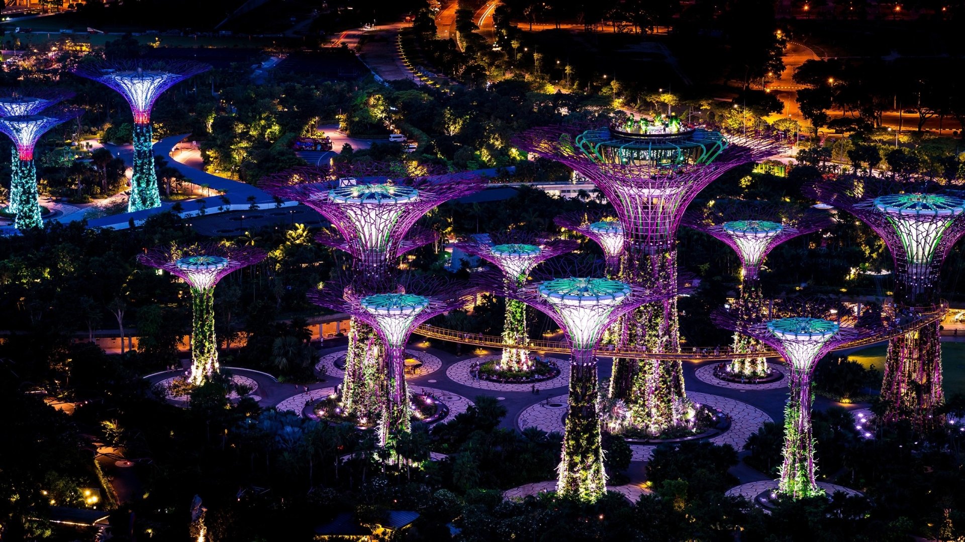 Download Light Colors Man Made Marina Bay Sands HD Wallpaper