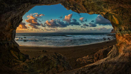 canary islands nature cave HD Desktop Wallpaper | Background Image