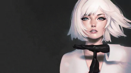  Woman Signing &quot;Time Out&quot; by Kuvshinov-Ilya