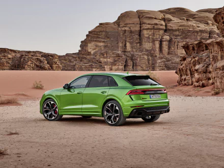 SUV green car car Audi vehicle Audi RS Q8 HD Desktop Wallpaper | Background Image