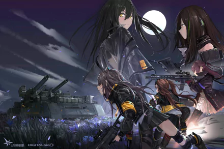 ST AR-15 (Girls Frontline) UMP45 (Girls Frontline) UMP9 (Girls Frontline) M4A1 (Girls Frontline) video game Girls Frontline HD Desktop Wallpaper | Background Image