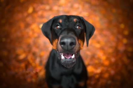 stare dog Animal doberman pinscher HD Desktop Wallpaper | Background Image