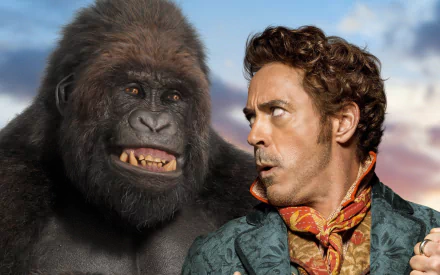 gorilla Robert Downey Jr. movie Dolittle HD Desktop Wallpaper | Background Image