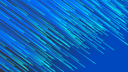 HD desktop wallpaper featuring a dynamic abstract design with diagonal blue and light blue lines on a dark blue background.