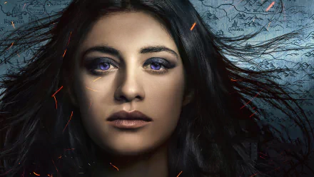 purple eyes black hair Yennefer of Vengerberg Anya Chalotra TV Show The Witcher HD Desktop Wallpaper | Background Image