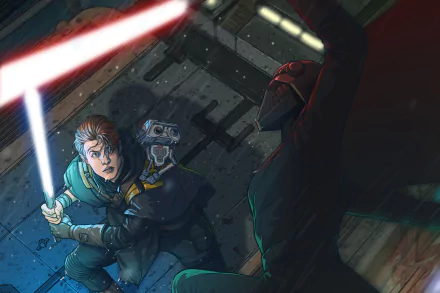 Second Sister (Star Wars) Cal Kestis lightsaber Star Wars video game Star Wars Jedi: Fallen Order HD Desktop Wallpaper | Background Image