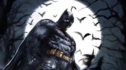 bat moon DC Comics Comic Batman HD Desktop Wallpaper | Background Image