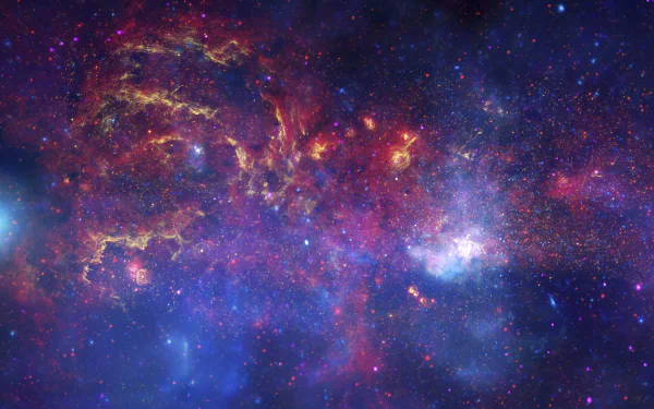HD wallpaper of a vibrant galaxy scene featuring stars and nebulas, representing the Milky Way in a Sci-Fi theme, enhancing your desktop background with a stunning space view.
