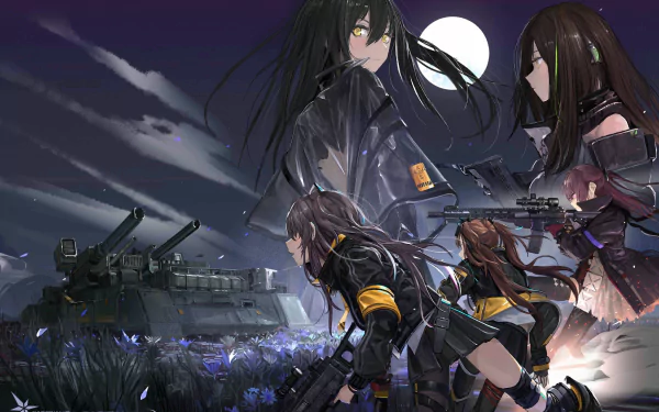 ST AR-15 (Girls Frontline) UMP45 (Girls Frontline) UMP9 (Girls Frontline) M4A1 (Girls Frontline) video game Girls Frontline HD Desktop Wallpaper | Background Image