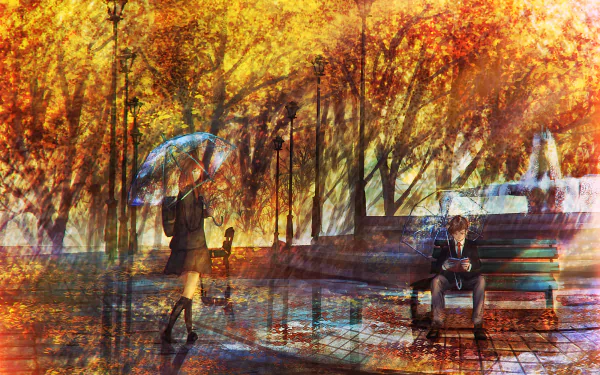fall Anime Original autumn anime HD Desktop Wallpaper | Background Image