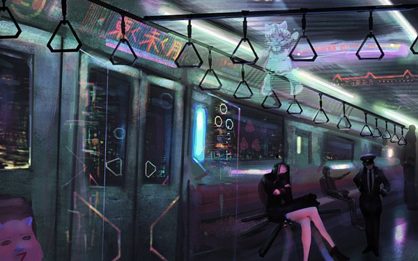 Anime Original Train People HD Wallpaper | Background Image