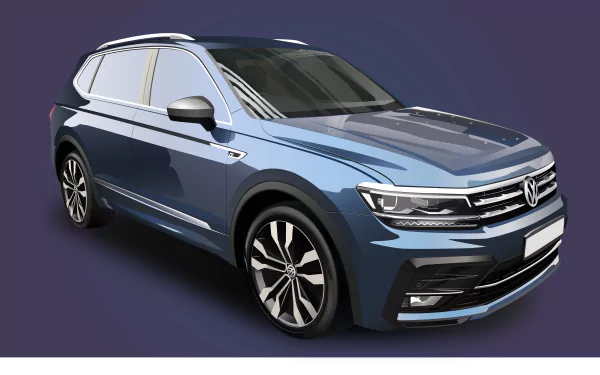  Volkswagen Tiguan Vector Art