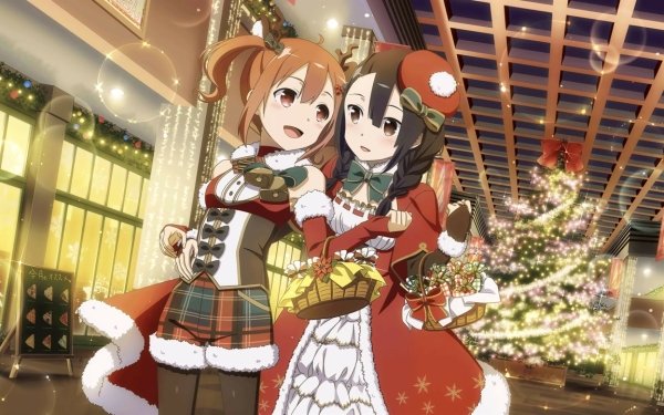 Anime Yuki Yuna is a Hero Takashima Yuna Koori Chikage Christmas HD Wallpaper | Background Image
