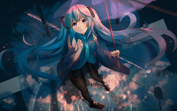 Anime Vocaloid Long Hair Blue Hair Hatsune Miku HD Wallpaper | Background Image