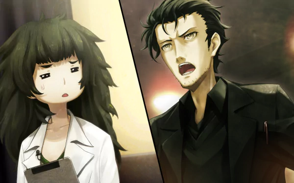 Maho Hiyajo Rintaro Okabe Anime Steins;Gate 0 HD Desktop Wallpaper | Background Image