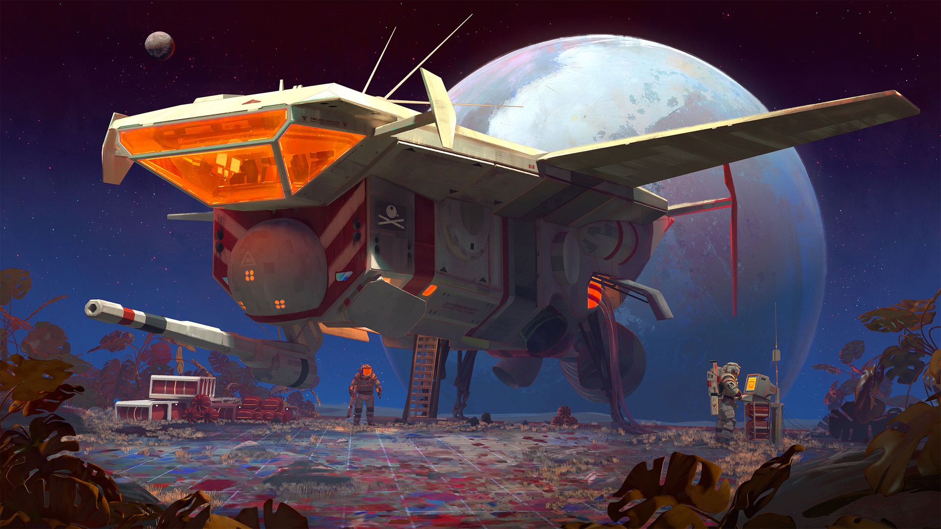 Setting up an outpost on an alien planet by Maciej Rebisz