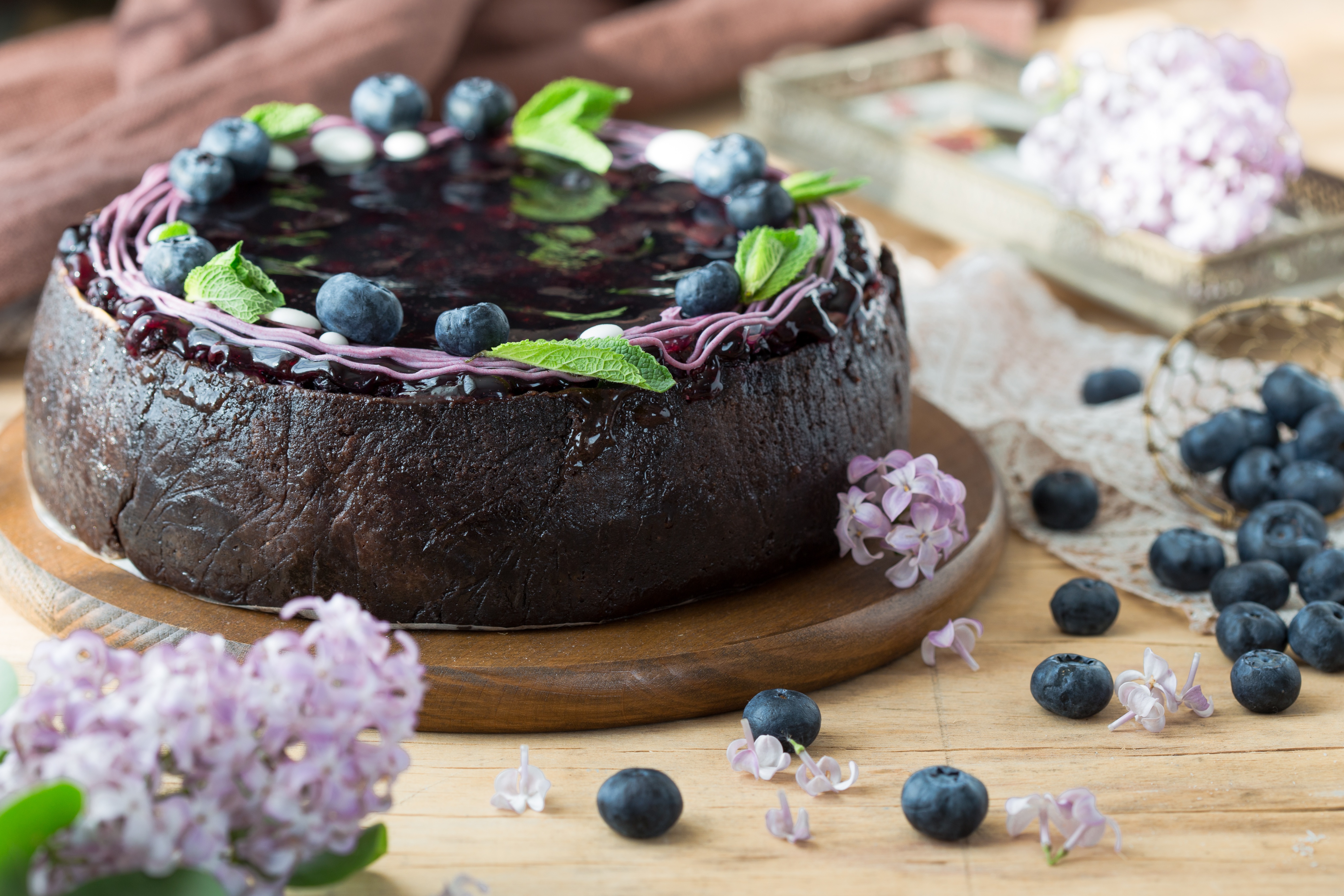 Download Still Life Dessert Blueberry Berry Flower Food Cake 4k Ultra ...