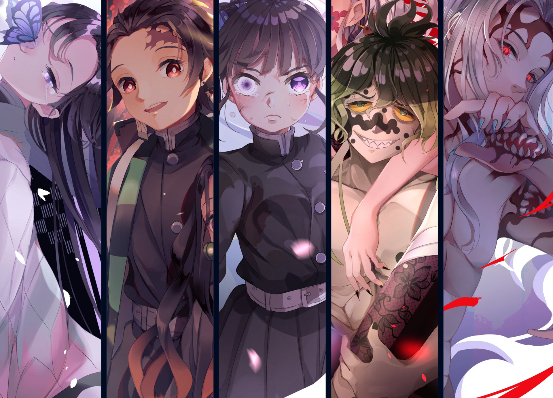 Download Shinobu Kochou Tanjiro Kamado Anime Demon Slayer: Kimetsu No Yaiba  HD Wallpaper by 小麦こなち