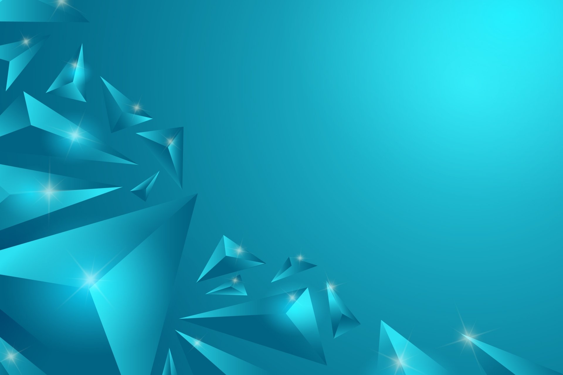 Download Turquoise Geometry Abstract Triangle HD Wallpaper