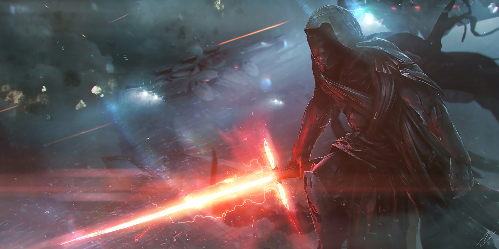Download Kylo Ren Lightsaber Sci Fi Star Wars HD Wallpaper by Adam Burn