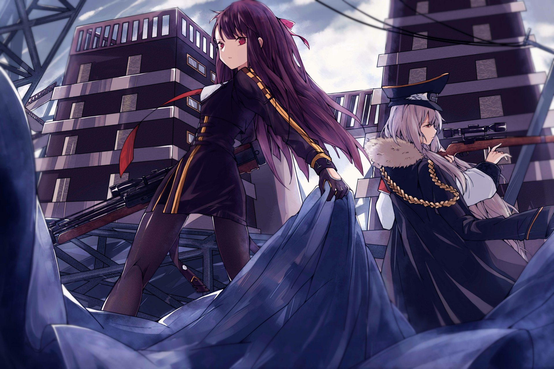 Download Kar98k (Girls Frontline) WA2000 (Girls Frontline) Video Game Girls Frontline 4k Ultra HD Wallpaper by ykelo