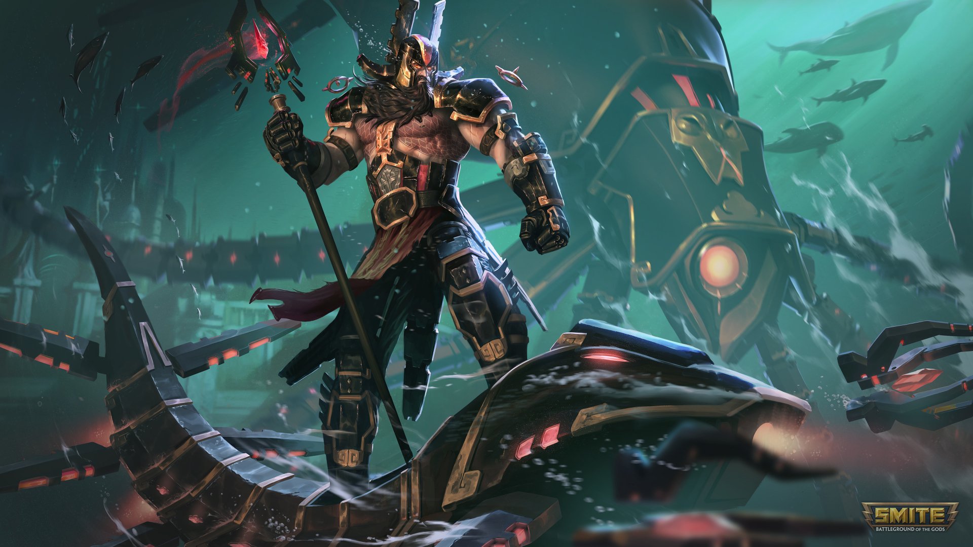 Download Poseidon (Smite) Video Game Smite 4k Ultra HD Wallpaper