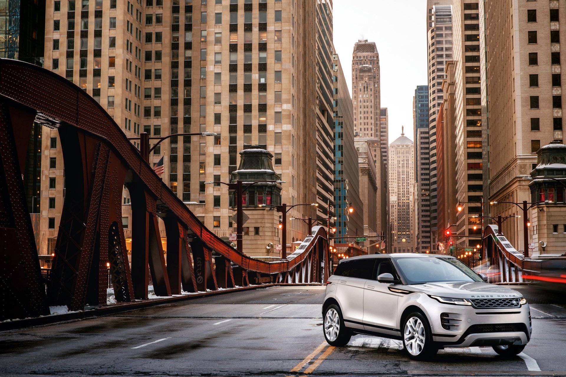 Download Silver Car SUV Land Rover Car Vehicle Range Rover Evoque HD Wallpaper