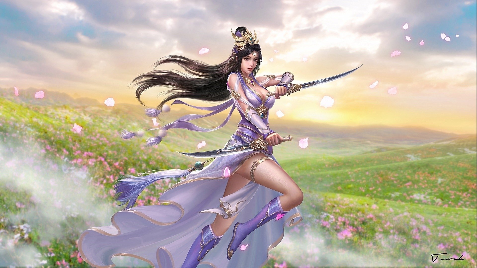 Anime Warrior Girl 3d model  CadNav