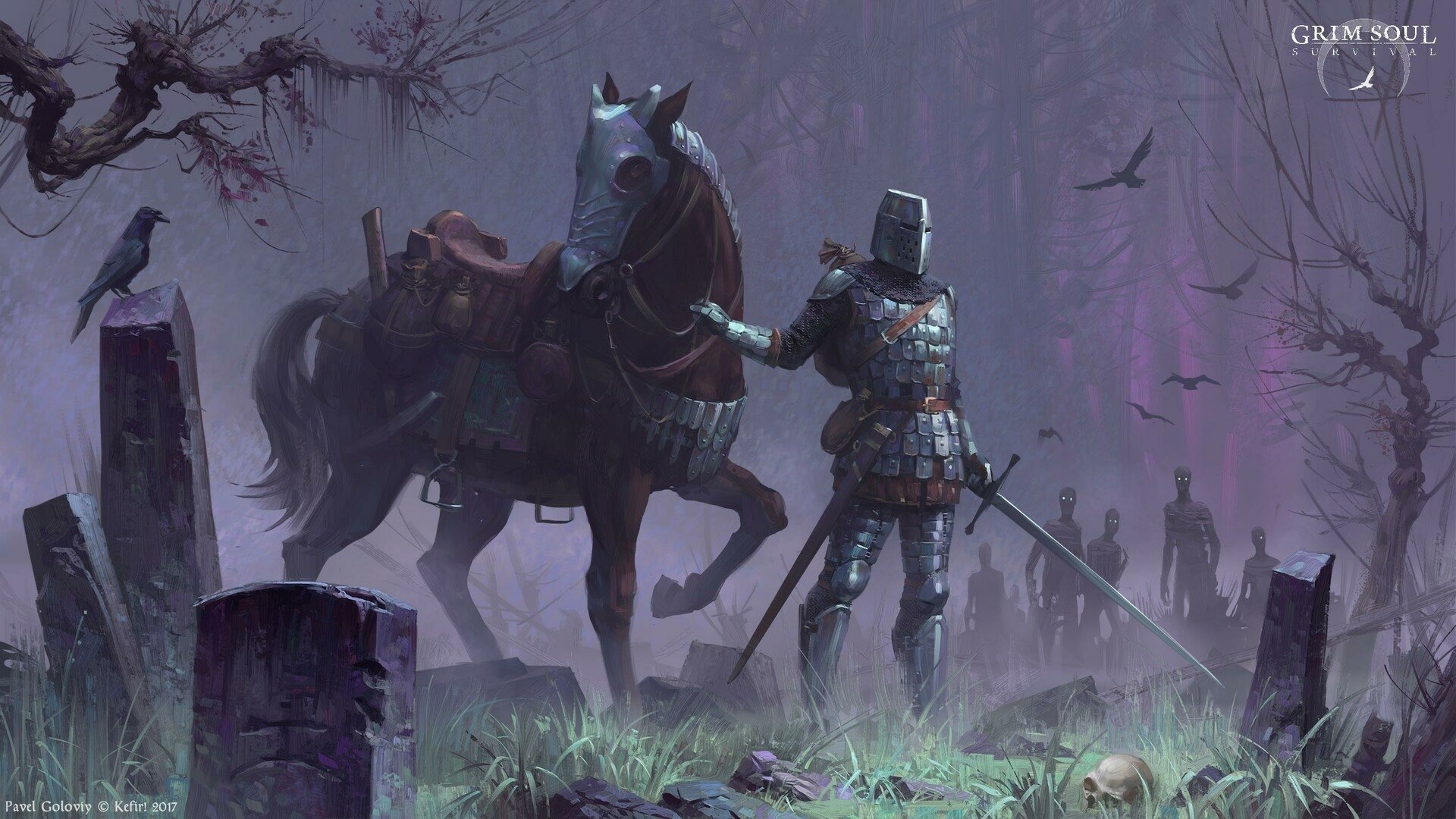 Download Knight Horse Video Game Grim Soul HD Wallpaper by Pavel Goloviy
