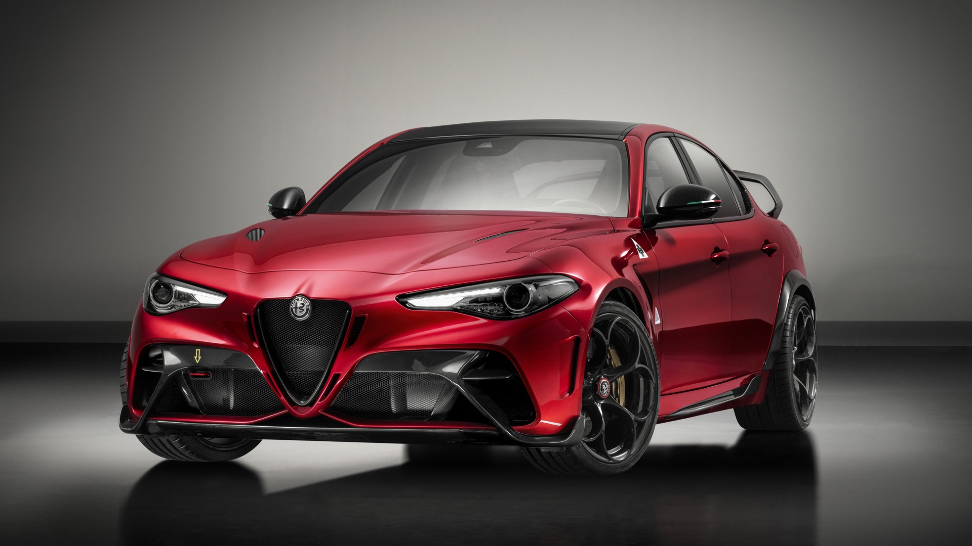 Download Compact Car Car Alfa Romeo Vehicle Alfa Romeo Giulia HD Wallpaper