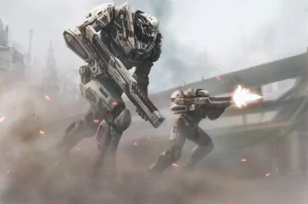 robot Sci Fi warrior HD Desktop Wallpaper | Background Image