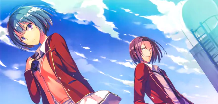 Kakeru Ryūen Mio Ibuki Anime Classroom of the Elite HD Desktop Wallpaper | Background Image