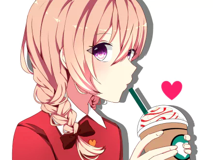 purple eyes heart Anime Original HD Desktop Wallpaper | Background Image