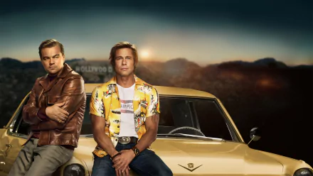 Leonardo Dicaprio Brad Pitt movie Once Upon A Time In Hollywood HD Desktop Wallpaper | Background Image